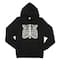 Black Glow-in-the-Dark Ribcage Adult Pullover Hooded Sweatshirt by Celebrate It™
